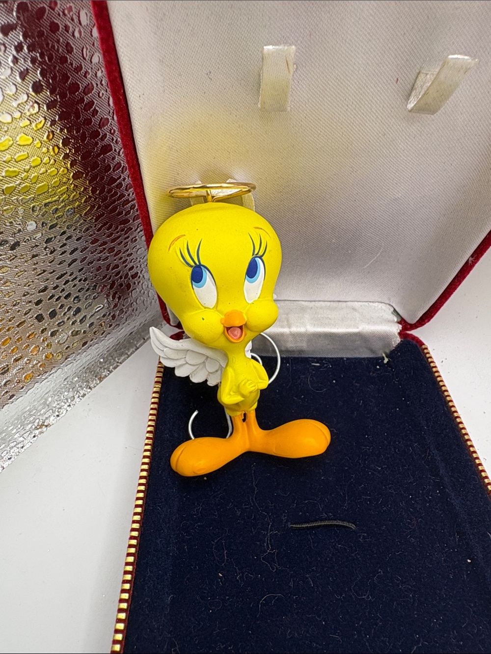 Vintage Hallmark Looney Tunes Tweety Bird Angel Christmas Tree Ornament